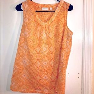 New York & Co Light Orange Geometric design Sz M